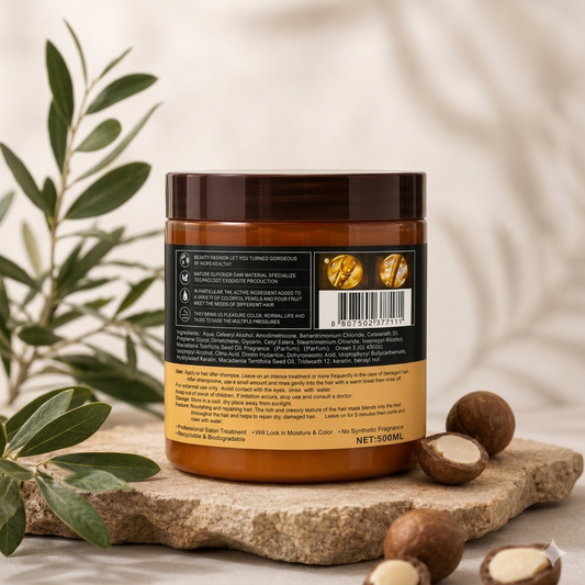 Keratin Hair Mask - Repairing & Frizz Control (500ml)